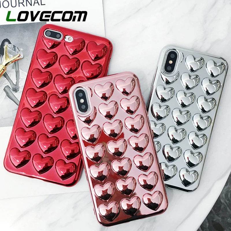 LOVECOM Chinese Red Candy Color 3D Love Heart Soft TPU Phone Case For iPhone 6 6S 7 8 Plus X Shockproof Back Cover With Strap
LOVECOM Chinese Red Candy Color 3D Love Heart Soft TPU Phone Case For iPhone 6 6S 7 8 Plus X Shockproof Back Cover With Strap