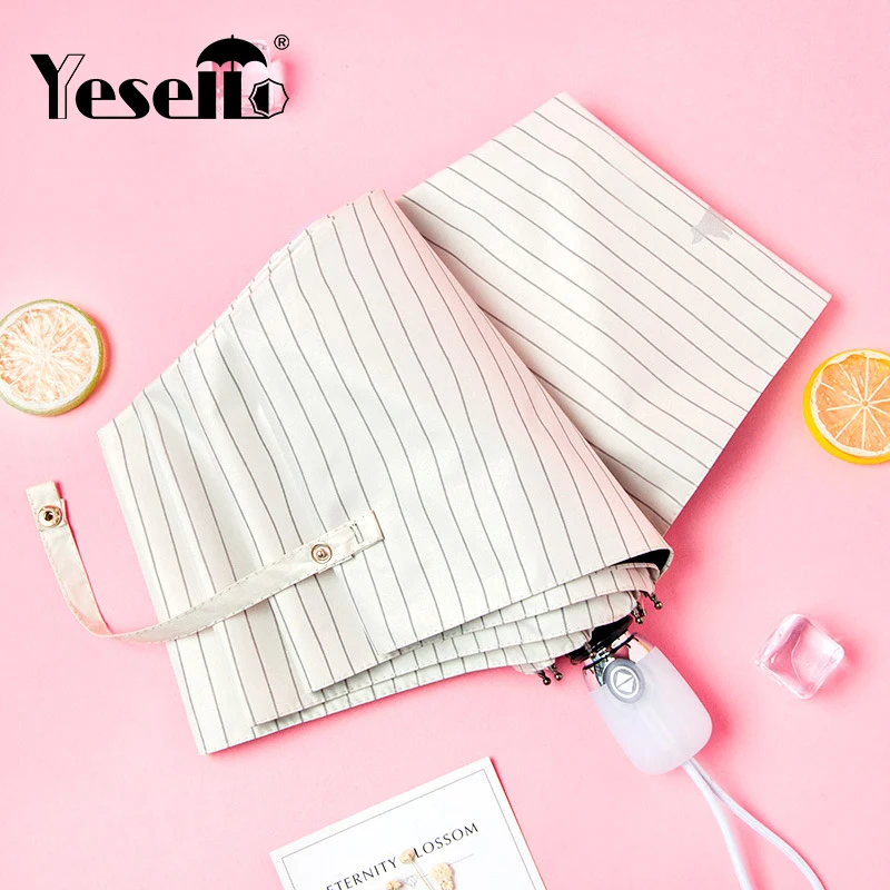 Yesello Wind Resistant Stripe Folding Automatic Umbrella Rain Women Auto Windproof Umbrellas Rain For Men White Coating Parasol
Yesello Wind Resistant Stripe Folding Automatic Umbrella Rain Women Auto Windproof Umbrellas Rain For Men White Coating Parasol