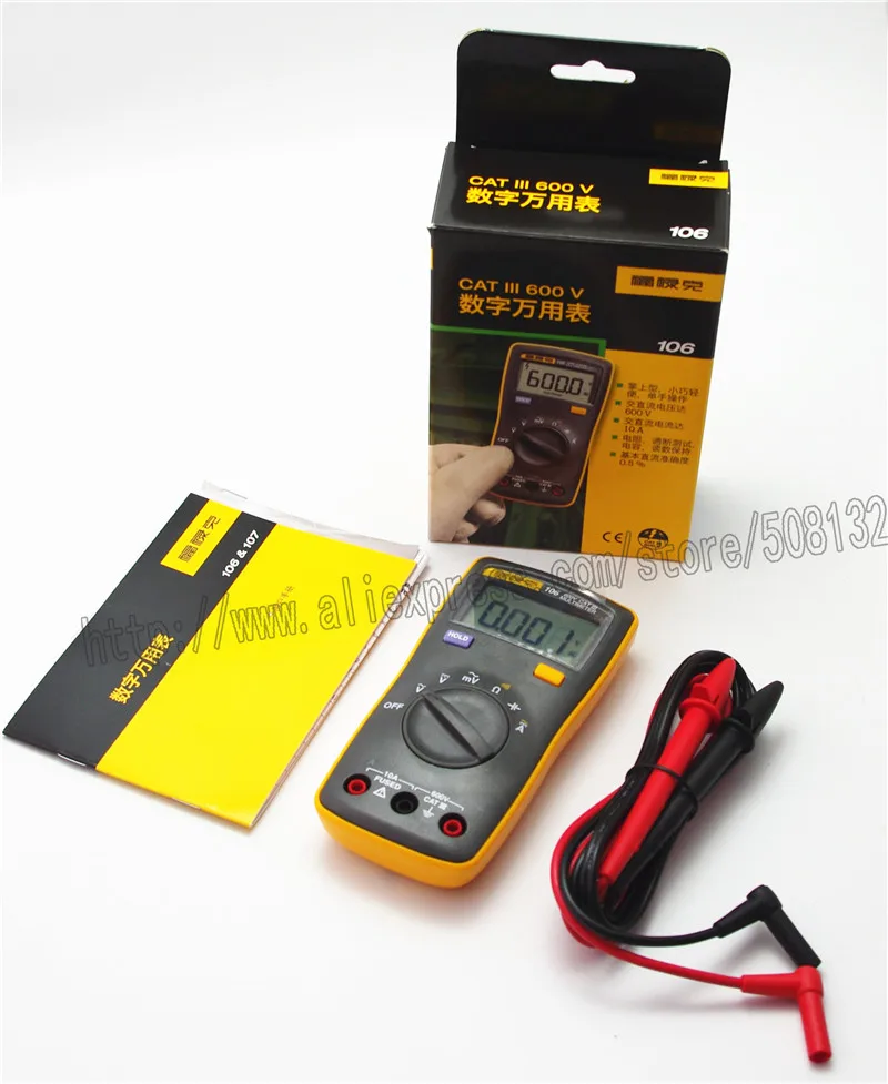 Fluke 106 Palm-sized Digital Multimeter Professional in the palm of your hand !!NEW!! F106
Fluke 106 Palm-sized Digital Multimeter Professional in the palm of your hand !!NEW!! F106