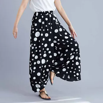 Summer Women Fashion Polk Dot Print Wide Leg Pants Ladies Casual Loose Big Leg Big Size Trousers
Summer Women Fashion Polk Dot Print Wide Leg Pants Ladies Casual Loose Big Leg Big Size Trousers