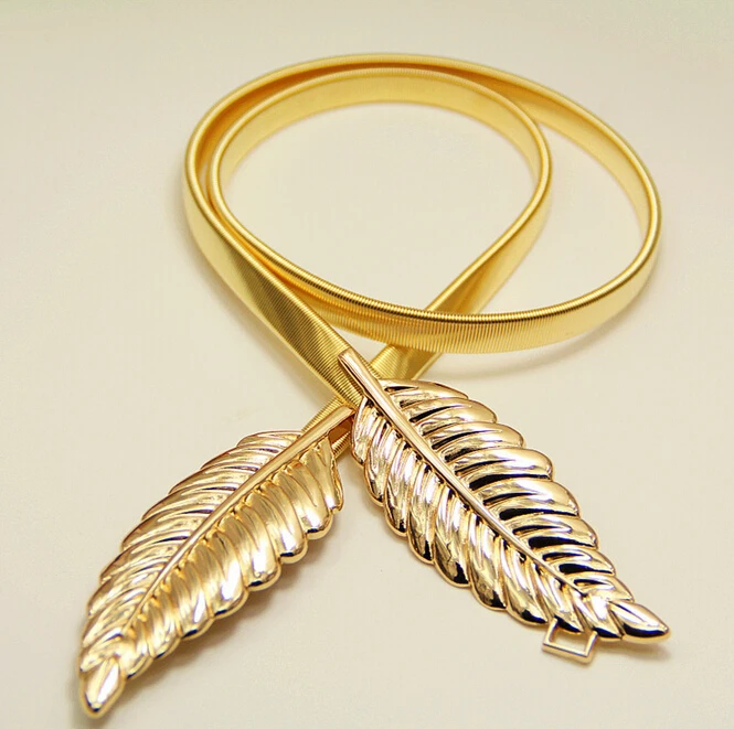 Hot Women Belt Buckle Design Leaves elastic Stretch Metal Waist Dress Belt Skinny Ceinture Trendy Wholesale
Hot Women Belt Buckle Design Leaves elastic Stretch Metal Waist Dress Belt Skinny Ceinture Trendy Wholesale