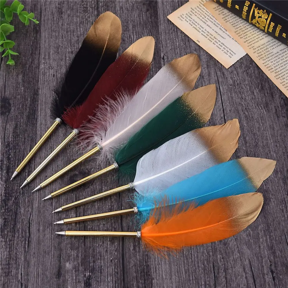 1pc Creative Feather Ballpoint Pen Vintage Elegant Roller Ball Pen Kawaii Wedding Party Signature Pens Office School Supplies
1pc Creative Feather Ballpoint Pen Vintage Elegant Roller Ball Pen Kawaii Wedding Party Signature Pens Office School Supplies