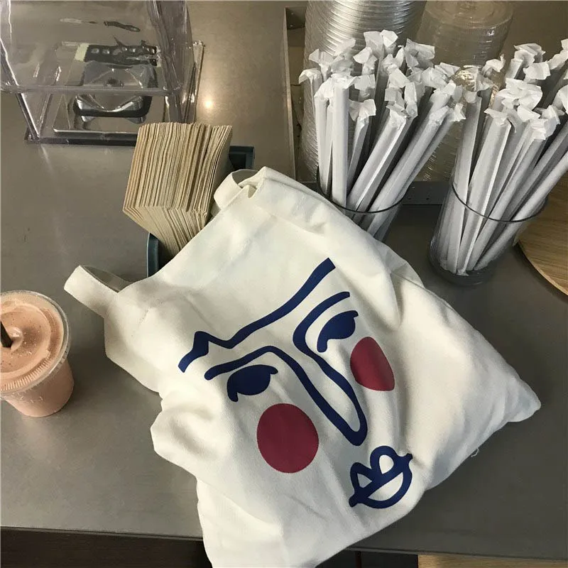 New female summer canvas Cartoon bag female large capacity Harajuku Japanese cute funny white casual fashion shoulder bags
New female summer canvas Cartoon bag female large capacity Harajuku Japanese cute funny white casual fashion shoulder bags