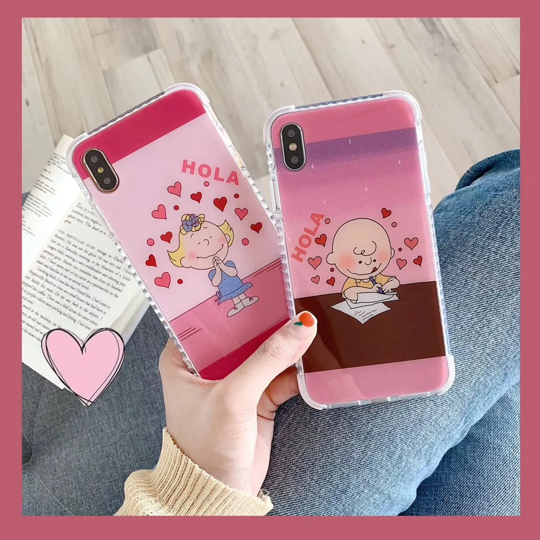 Anime cartoon Charlie Brown Lucy phone case for iPhonXR XS Max 6 6s 7 8plus four-corner anti-fall love soft silicone back cover
Anime cartoon Charlie Brown Lucy phone case for iPhonXR XS Max 6 6s 7 8plus four-corner anti-fall love soft silicone back cover