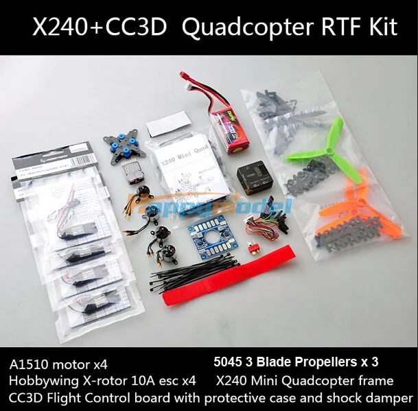 X240 Mini FPV Fiberglass Quadcopter 4-Axis Frame 240 with CC3D Controller Motor ESC Propeller RTF Combo Kit Better Than QAV 250
X240 Mini FPV Fiberglass Quadcopter 4-Axis Frame 240 with CC3D Controller Motor ESC Propeller RTF Combo Kit Better Than QAV 250
