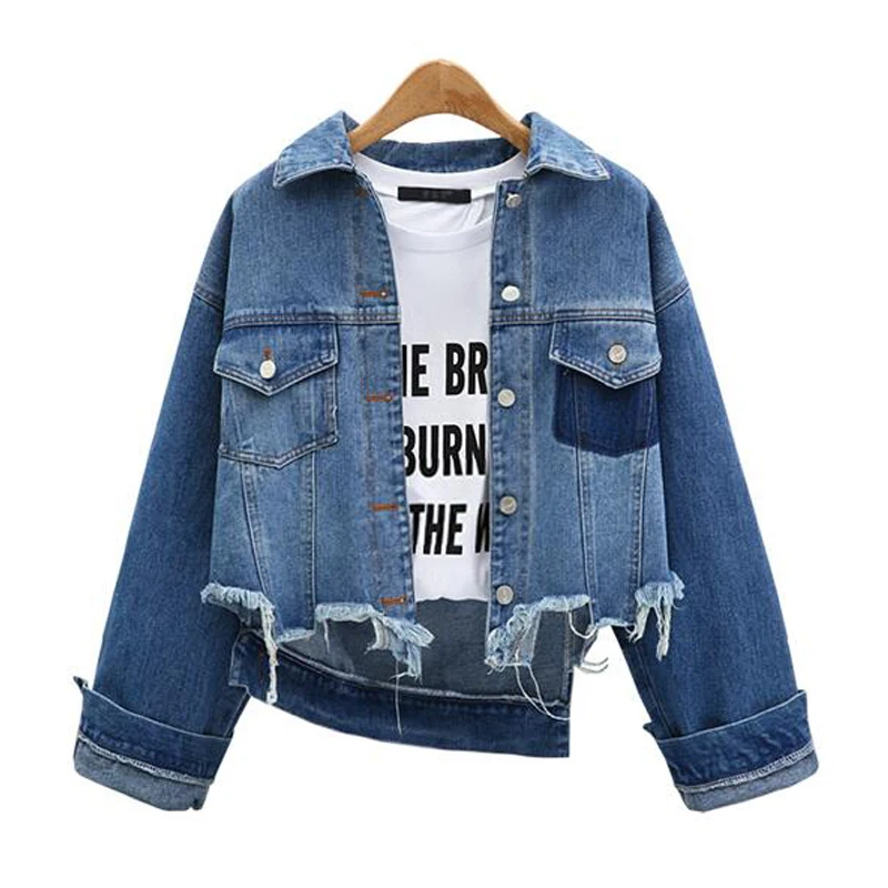Large size 4XL 2018 Women Denim Jacket Long Sleeve Short Denim Coat For Women Jeans Jacket irregular Hem Plus Size Outwear
Large size 4XL 2018 Women Denim Jacket Long Sleeve Short Denim Coat For Women Jeans Jacket irregular Hem Plus Size Outwear