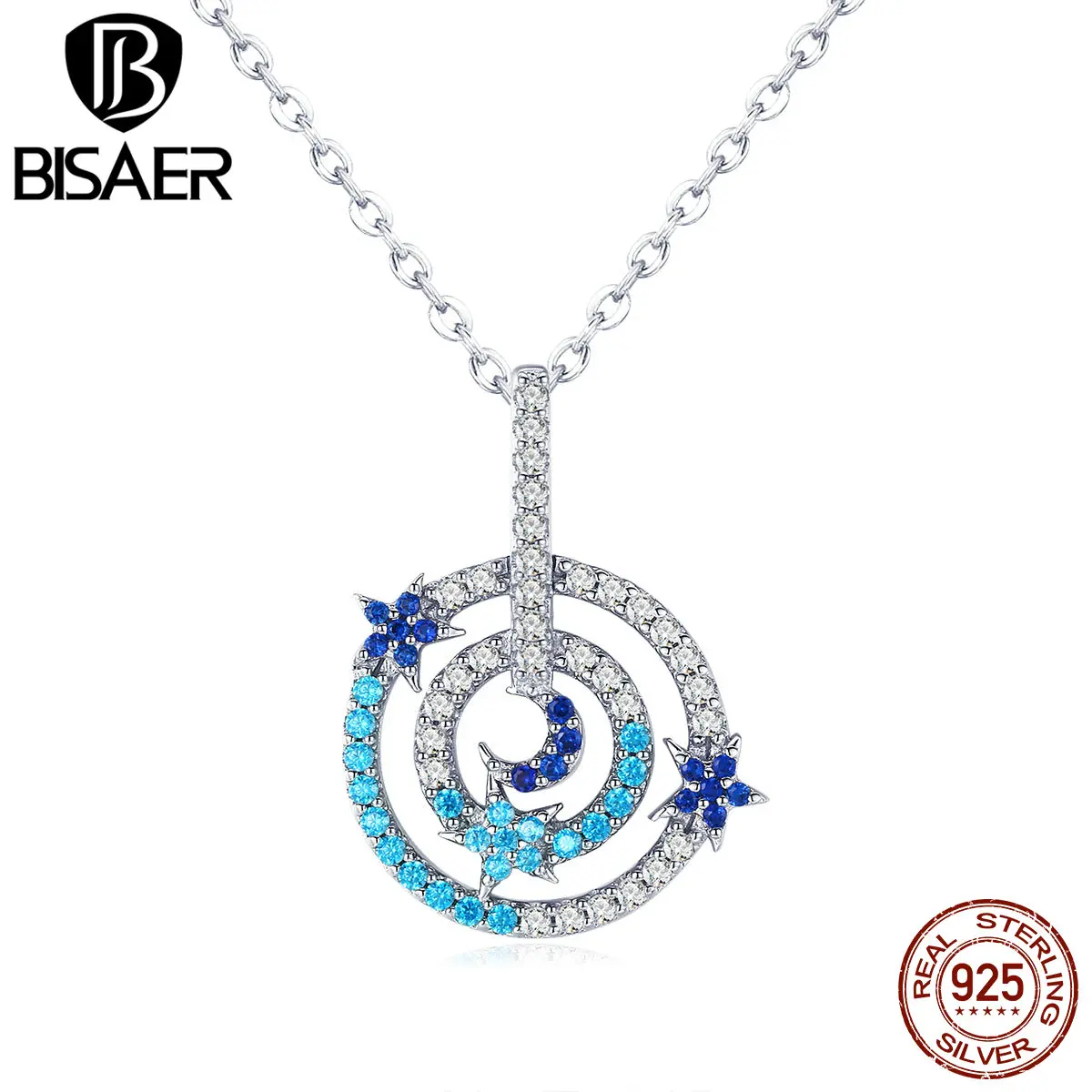 BISAER New Collection 925 Sterling Silver Original Blue Moon In Meteor Path Round Pendant For Necklace Women Gift HVN041
BISAER New Collection 925 Sterling Silver Original Blue Moon In Meteor Path Round Pendant For Necklace Women Gift HVN041