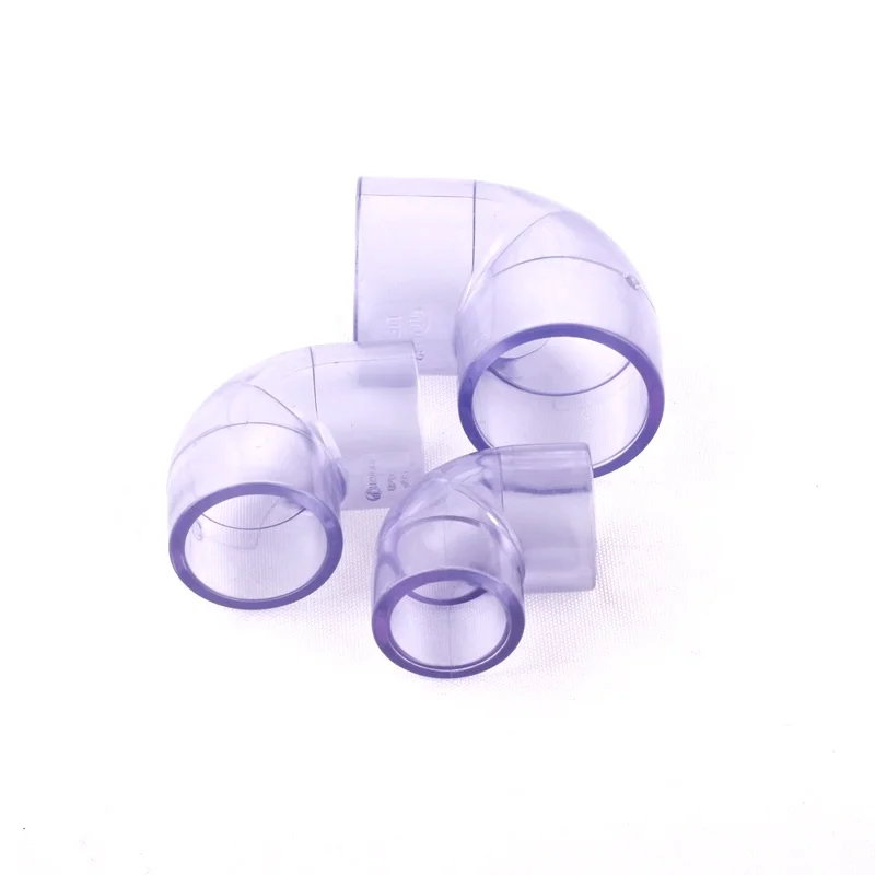 Inner Diameter 32mm - 110mm 90 Degree Transparent Elbow Connectors High Quality Standard PVC Water Pipe Elbow Joint 
Inner Diameter 32mm - 110mm 90 Degree Transparent Elbow Connectors High Quality Standard PVC Water Pipe Elbow Joint