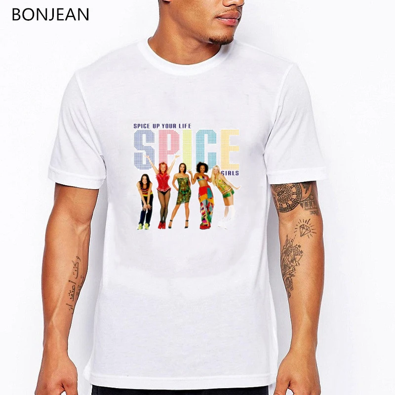 

Summer 2024 Spice Girls T Shirt Men Harajuku Shirt Hip Hop Tee Shirt Homme Graphic White T-Shirt Camisetas Hombre Streetwear