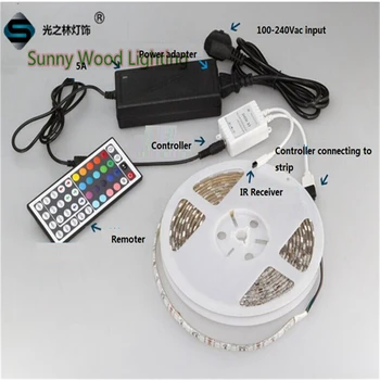 5m/roll Free shipping 60pcs/m SMD 5050 LED Ribbon Kit,RGB tape kit with controller,power supply LED strips 12V DC RGB IP65
5m/roll Free shipping 60pcs/m SMD 5050 LED Ribbon Kit,RGB tape kit with controller,power supply LED strips 12V DC RGB IP65