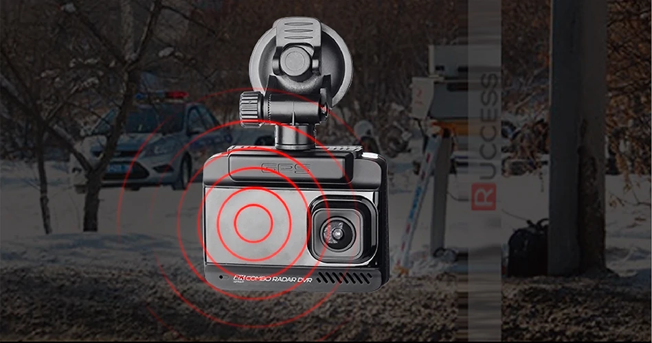 Ruccess Radar Detector GPS 3 in 1 Dual Lens FHD 1296P Dash Cam Russian Speed cam Anti-Radar Video Recorder Car Camera Rear (5)