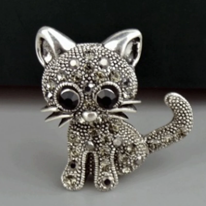 Blucome Gray Crystal Cat Brooches for Kids Antique Silver color vintage pin brooch Decoration Dress Lapel Pins Women Scarf Pins
Blucome Gray Crystal Cat Brooches for Kids Antique Silver color vintage pin brooch Decoration Dress Lapel Pins Women Scarf Pins