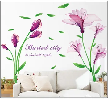 3d 110*167cm Wall Art Romantic Purple Flower Vinyl Wall Sticker Living Room Bathrom Decoration Nature Wall Posters Murals 
3d 110*167cm Wall Art Romantic Purple Flower Vinyl Wall Sticker Living Room Bathrom Decoration Nature Wall Posters Murals