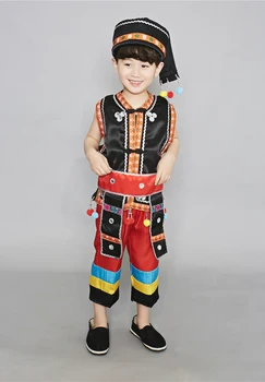 Children's Male Miao Performance Boy Hmong Dance Clothing 
Children's Male Miao Performance Boy Hmong Dance Clothing