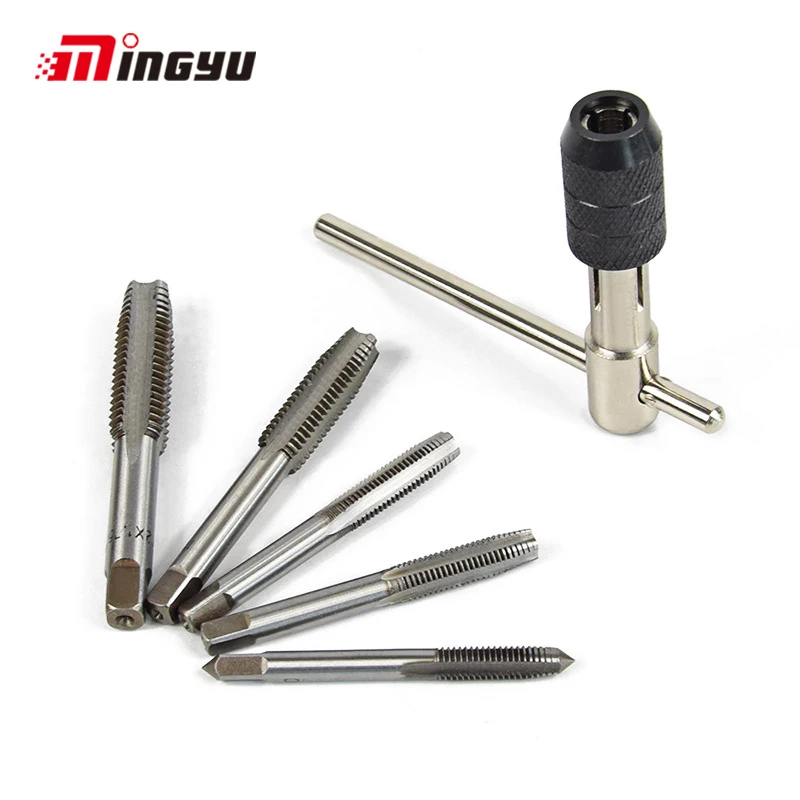 6pcs Adjustable M6-M12 T-Handle Ratchet Taps Wrench Machinist Tool with Screw 60 Degree Taper Pipe Thread Plug Taps
6pcs Adjustable M6-M12 T-Handle Ratchet Taps Wrench Machinist Tool with Screw 60 Degree Taper Pipe Thread Plug Taps