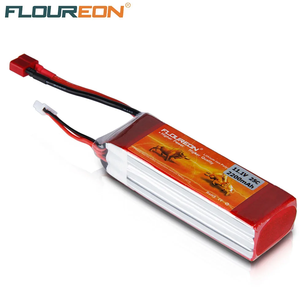 FLOUREON 3S 11.1V 2200mAh 25C Lipo RC Battery Pack Rechargeable Deans Plug for RC Helicopter Hobby Cars Li-poly Battery
FLOUREON 3S 11.1V 2200mAh 25C Lipo RC Battery Pack Rechargeable Deans Plug for RC Helicopter Hobby Cars Li-poly Battery