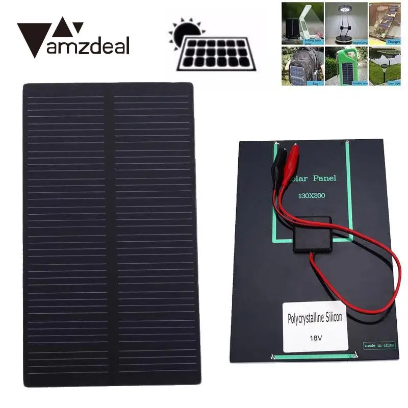 Amzdeal High Quality 1W DC 5V Solar Cell DIY Monocrystalline Silicon 10.7x6.1x0.2cm Solar Battery Power Panel Charger Module
Amzdeal High Quality 1W DC 5V Solar Cell DIY Monocrystalline Silicon 10.7x6.1x0.2cm Solar Battery Power Panel Charger Module