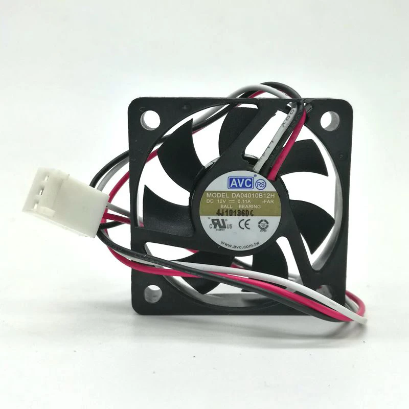 Оригинальный AVC 4010 DA04010B12H DC 12V 0.11A 3 Провода высотой 4 см 40x40x10 мм Осевого Потока