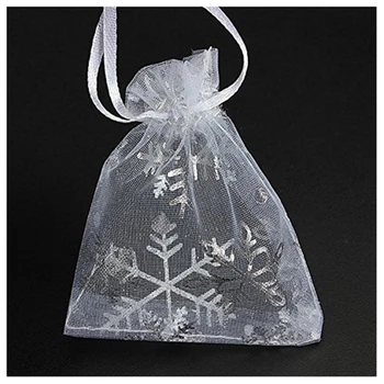 50 PCS Christmas Snowflake Transparent yarn Pouch Wedding Favour Gift Drawstring Candy Bag
50 PCS Christmas Snowflake Transparent yarn Pouch Wedding Favour Gift Drawstring Candy Bag