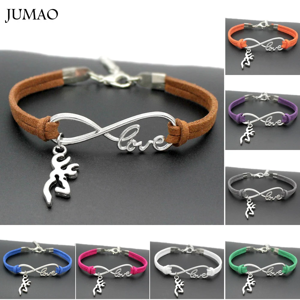 Fashion Infinity Love Deer Head Silhouette Charms Bracelets Antlers Friendship Bracelet For Women Men Gift | Украшения и
