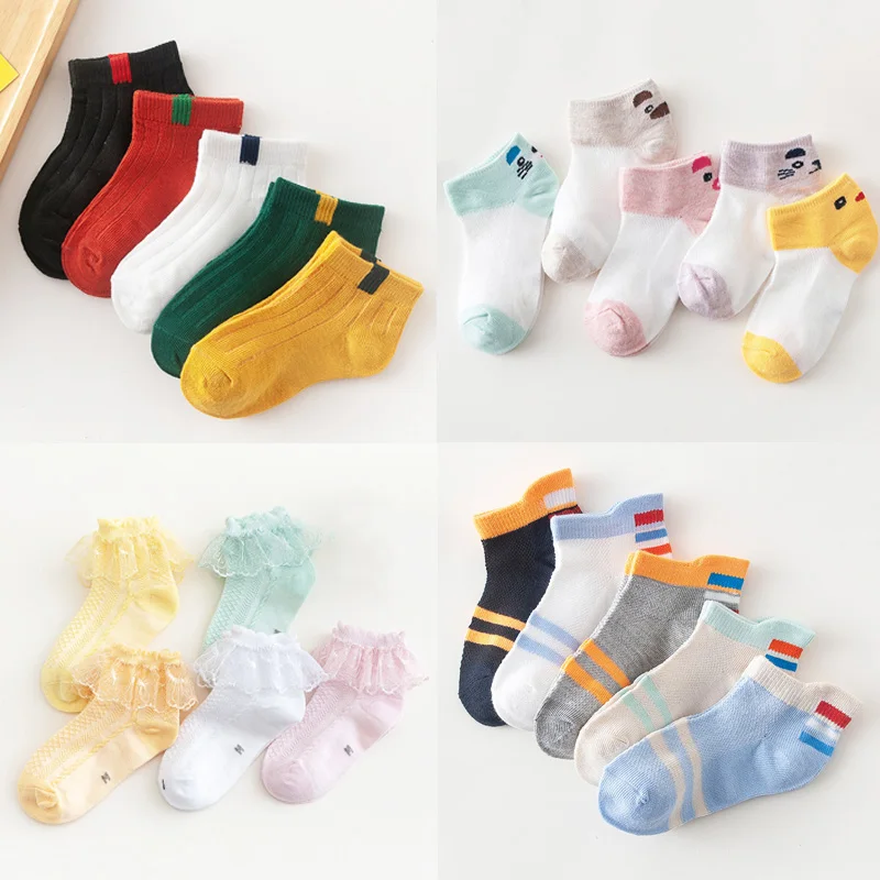 5 Pairs/Lot Kids Boys Girls Socks Cotton Elastic School Children Girls Dance Lace Socks Various Animal Solid Striped Sports Sock
5 Pairs/Lot Kids Boys Girls Socks Cotton Elastic School Children Girls Dance Lace Socks Various Animal Solid Striped Sports Sock
