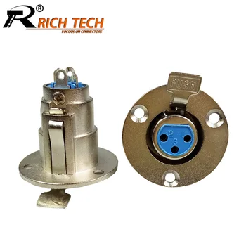 100pcs/lot 3 PIN XLR Connector Nickel Plated 3 Holes Round XLR Panel Mount Push-type Female XLR Chassis Adapter
100pcs/lot 3 PIN XLR Connector Nickel Plated 3 Holes Round XLR Panel Mount Push-type Female XLR Chassis Adapter