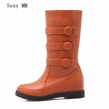 Spring Autumn Winter Women Mid Calf Boots Wedges Height Increasing Woman Knee High Boots Ladies Shoes Plus Size 34-40.41.42.43
Spring Autumn Winter Women Mid Calf Boots Wedges Height Increasing Woman Knee High Boots Ladies Shoes Plus Size 34-40.41.42.43