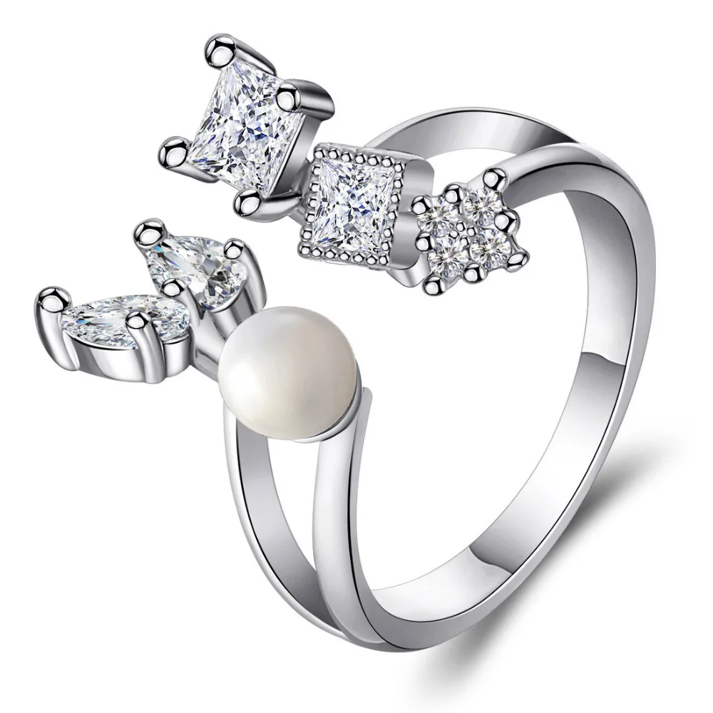 Silver Plated Wedding Rings For Women zircon Stone Jewelry Bague Bijoux Femme Engagement Simulated Pearl ring Accessories
Silver Plated Wedding Rings For Women zircon Stone Jewelry Bague Bijoux Femme Engagement Simulated Pearl ring Accessories
