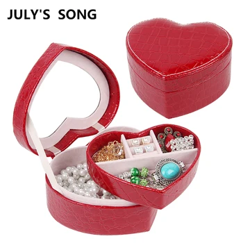 JULY'S SONG Wedding Storage Box Crocodile Pattern PU Leather Jewelry Box Heart-shaped Jewelry Storage Box Container Case Gift
JULY'S SONG Wedding Storage Box Crocodile Pattern PU Leather Jewelry Box Heart-shaped Jewelry Storage Box Container Case Gift
