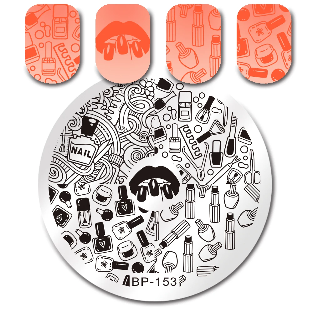 BORN PRETTY Lip Stick Round Nail Art Stamp Template Playing Cards Lines Image Nail Stamping Plates Nail Polish Manicure Tools
BORN PRETTY Lip Stick Round Nail Art Stamp Template Playing Cards Lines Image Nail Stamping Plates Nail Polish Manicure Tools