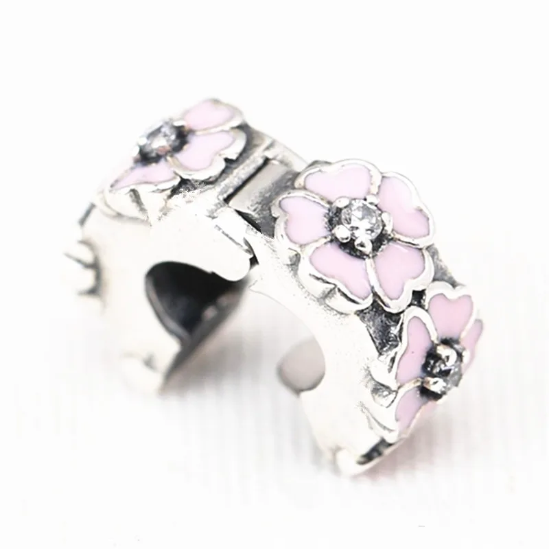 New 925 sterling silver charm Pink flower clip cubic zirconia charm DIY 925 sterling silver bracelet charm
New 925 sterling silver charm Pink flower clip cubic zirconia charm DIY 925 sterling silver bracelet charm