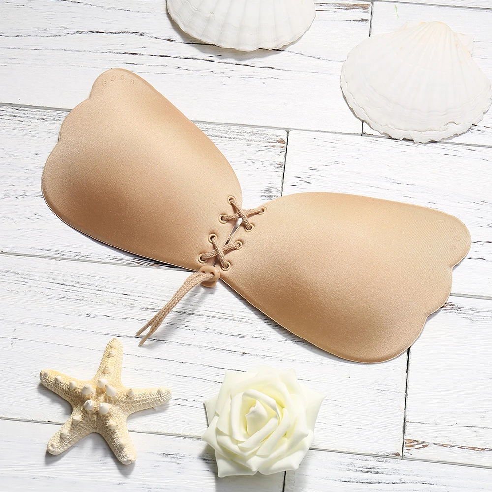 Sexy Push up Bra Women Adhesive Silicone Backless Wedding Bralette Strapless Bra Invisible Bra Goutient Gorge 7