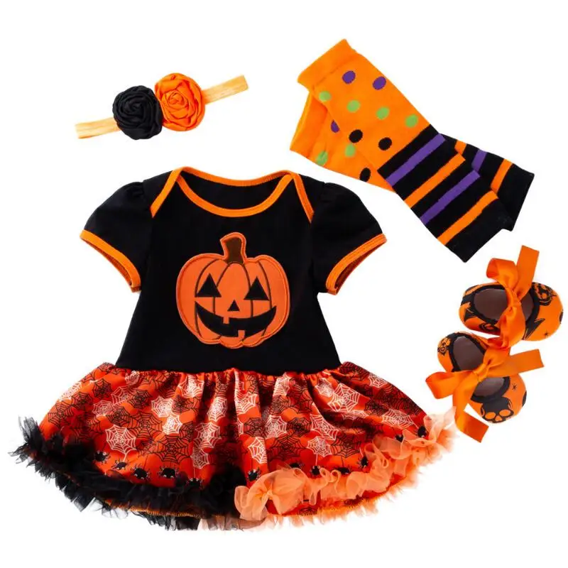 Halloween Pumpkin Lantern Newborn Clothes Cotton Short Sleeve Baby Romper Lace Dress Leg Warmers Shoes Headband Sets
Halloween Pumpkin Lantern Newborn Clothes Cotton Short Sleeve Baby Romper Lace Dress Leg Warmers Shoes Headband Sets