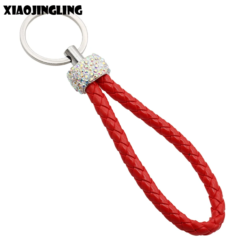 XIAOJINGLING Women Men Keychain Car Keyrings Red Leather Handmade Woven Rope Key Chain Fashion Jewelry Accessories Creative Gift
XIAOJINGLING Women Men Keychain Car Keyrings Red Leather Handmade Woven Rope Key Chain Fashion Jewelry Accessories Creative Gift