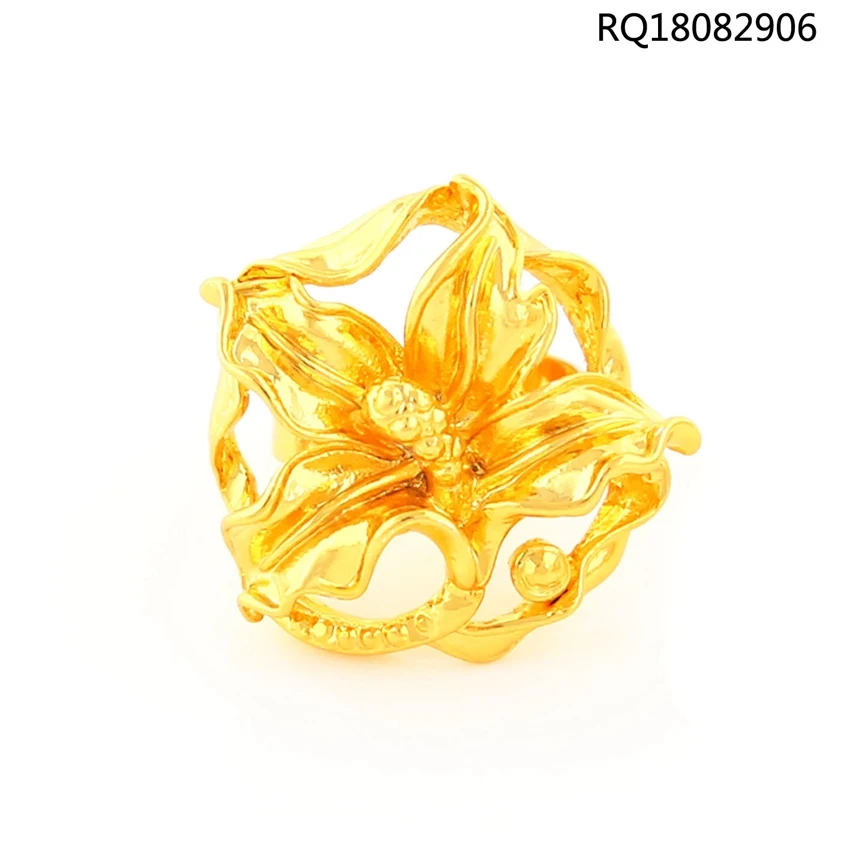 YULAILI Top Quality Flower Hollowing 24 Karat Gold Color Ring Fashion Jewelry Adjustable Accessories
YULAILI Top Quality Flower Hollowing 24 Karat Gold Color Ring Fashion Jewelry Adjustable Accessories