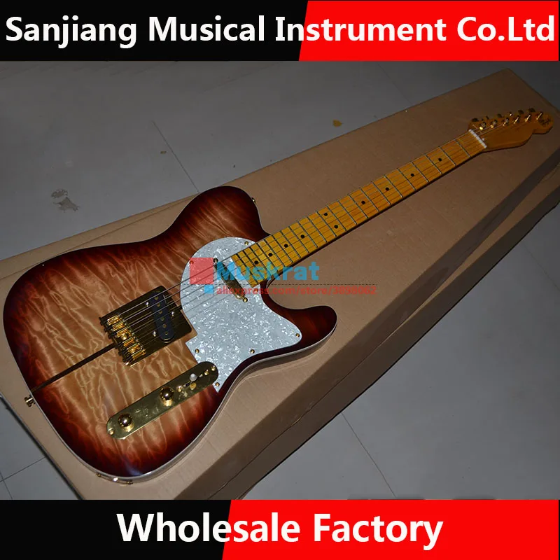 Wholesale Factory electric guitar tele tiger maple top guitar accesscries guitarra Free shipping
Wholesale Factory electric guitar tele tiger maple top guitar accesscries guitarra Free shipping