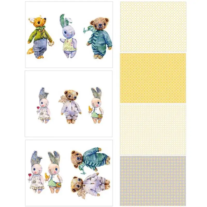 14pcs Rabbit Bear DIY Background Paper Scrapbooking Photo Album Paper Cards For Handwork Craft Colorful 15*20cm Decoration
14pcs Rabbit Bear DIY Background Paper Scrapbooking Photo Album Paper Cards For Handwork Craft Colorful 15*20cm Decoration