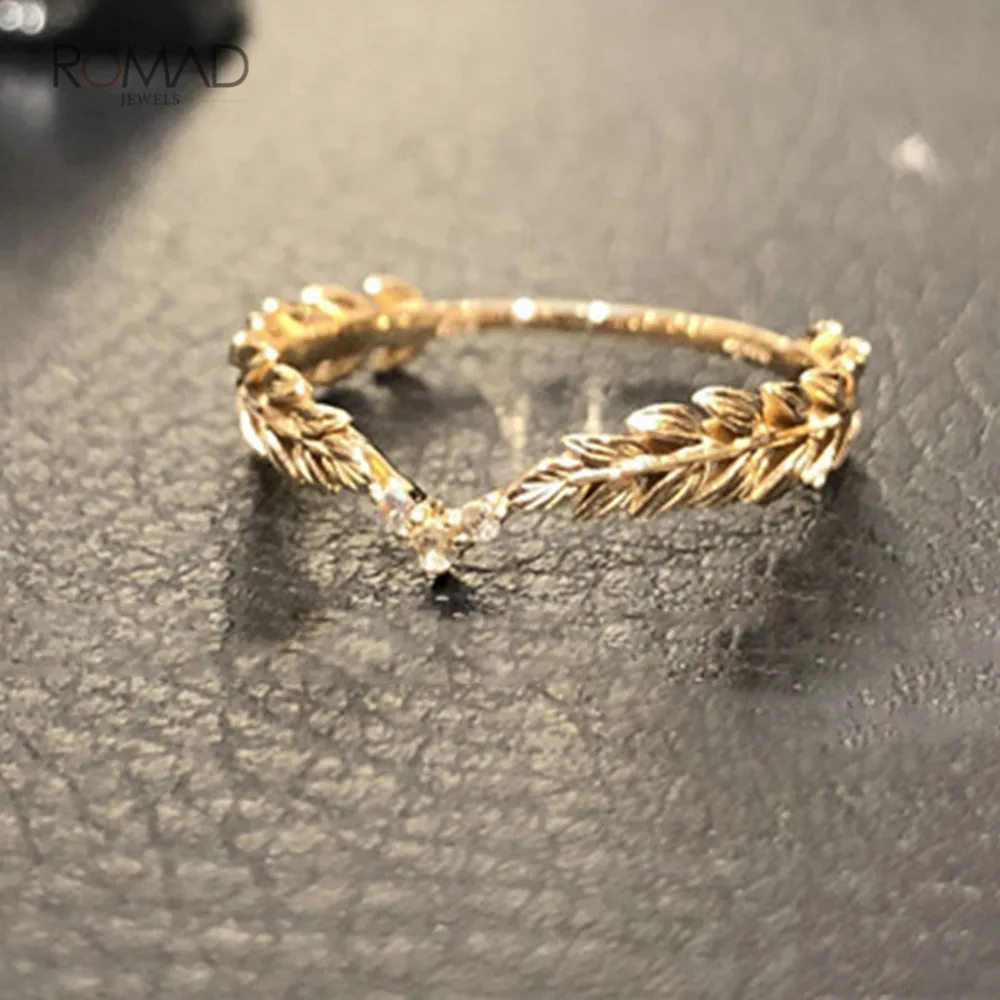 Romad Gold Color Wheat Rings For Women Personality Leaf Zircon Wedding Engagement Rings Jewelry
Romad Gold Color Wheat Rings For Women Personality Leaf Zircon Wedding Engagement Rings Jewelry