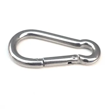 304 Stainless Steel Spring Carabiner Snap Hook Keychain Quick Link Lock Buckle M6 
304 Stainless Steel Spring Carabiner Snap Hook Keychain Quick Link Lock Buckle M6