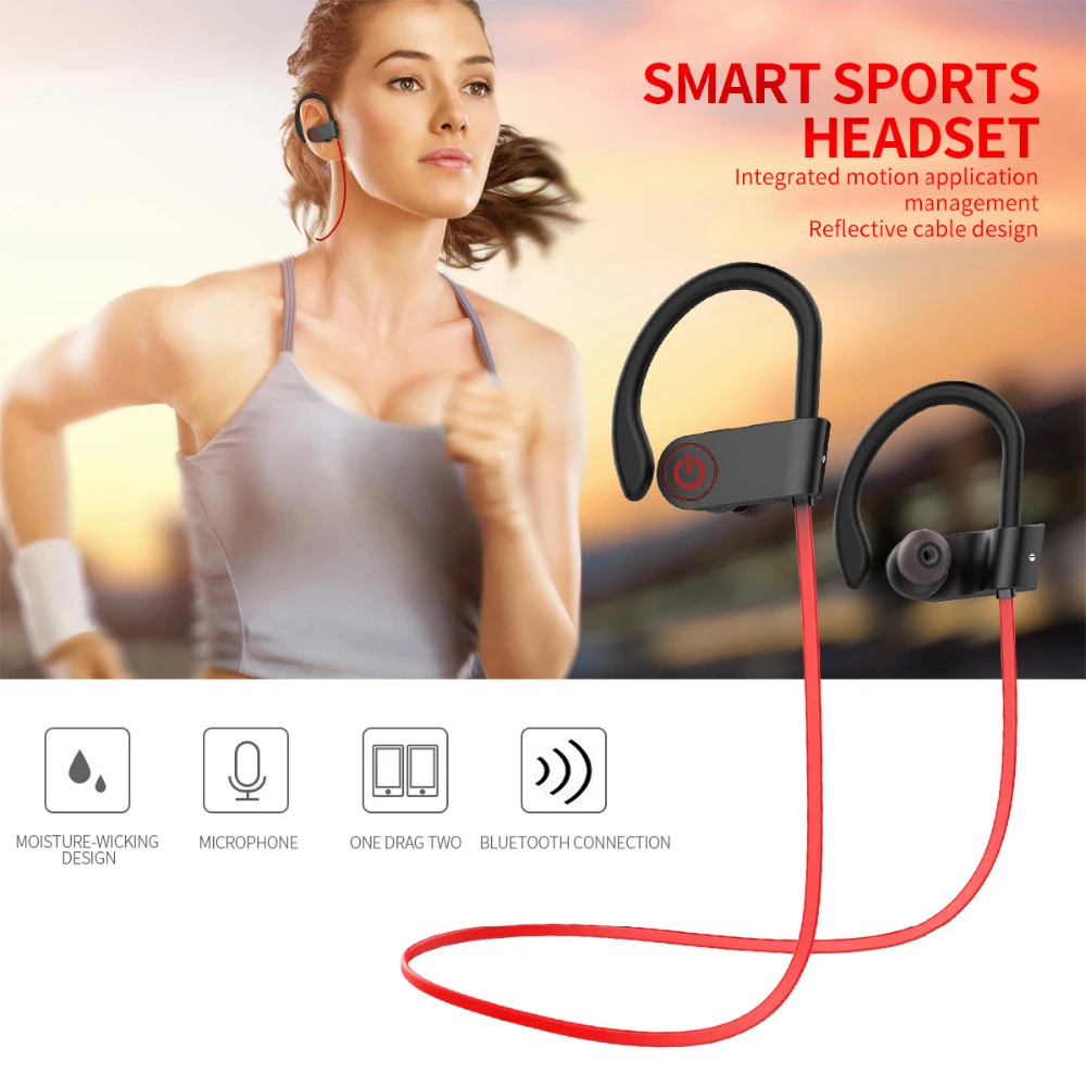 Universal Wireless Sports Music Bluetooth Earphone Noise Cancelling Sweatproof Earbuds HD Bass Stereo with Mic Ear-hook Earphone
Universal Wireless Sports Music Bluetooth Earphone Noise Cancelling Sweatproof Earbuds HD Bass Stereo with Mic Ear-hook Earphone