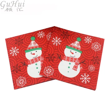 100Pcs Christmas Snowman Santa Claus Golden Bell Printing Tissue Disposable Paper Napkin Xmas Party Restaurant Table Decoration
100Pcs Christmas Snowman Santa Claus Golden Bell Printing Tissue Disposable Paper Napkin Xmas Party Restaurant Table Decoration