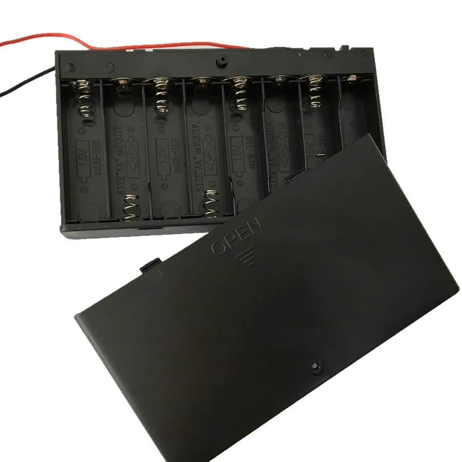 12V battery holder 8AA 8XAA battery box 8XLR6 battery shell 8X1.5V battery case with cover ON/OFF switch 6''wires,200pcs/lot
12V battery holder 8AA 8XAA battery box 8XLR6 battery shell 8X1.5V battery case with cover ON/OFF switch 6''wires,200pcs/lot