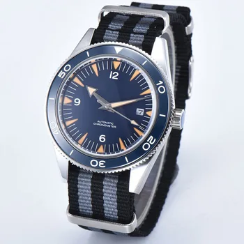 41mm corgeut men's watches Luminous blue dial Nylon strap clock Sapphire glass Military Automatic mechanical men's watch
41mm corgeut men's watches Luminous blue dial Nylon strap clock Sapphire glass Military Automatic mechanical men's watch
