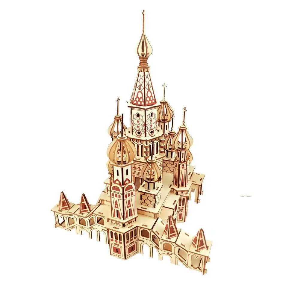 Laser Cutting DIY 3D Wooden Puzzle Woodcraft Assembly Kit Russia Saint Basil's Cathedral For Child Children Christmas Gift
Laser Cutting DIY 3D Wooden Puzzle Woodcraft Assembly Kit Russia Saint Basil's Cathedral For Child Children Christmas Gift