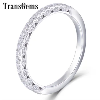 Transgems Solid 14K White Gold F Color Moissanite Half Eternity Wedding Band Vintage Band for Women Wedding Gift
Transgems Solid 14K White Gold F Color Moissanite Half Eternity Wedding Band Vintage Band for Women Wedding Gift