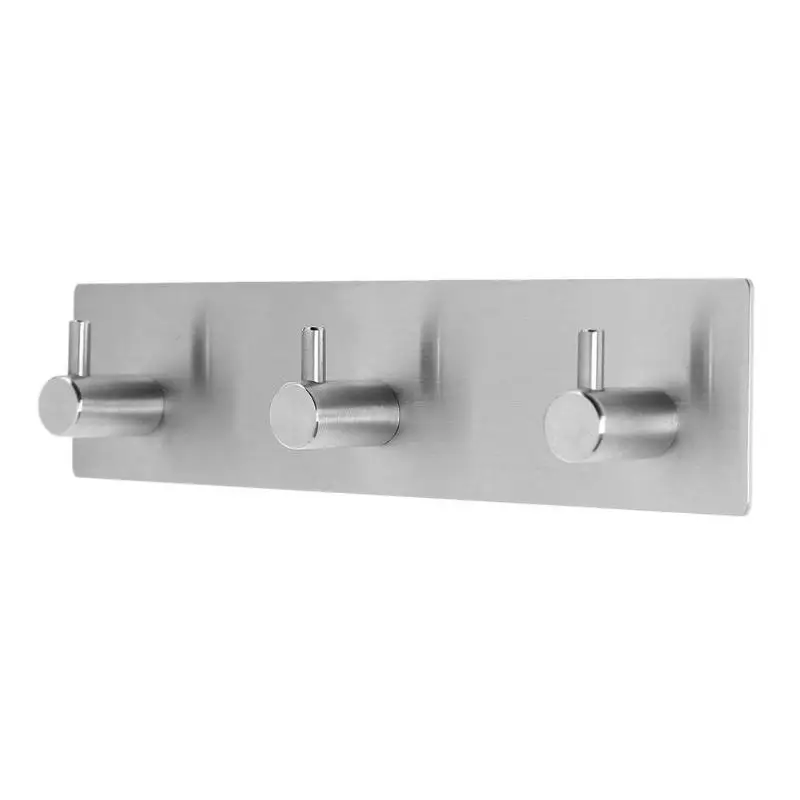 3 Holes Self Adhesive Stainless Steel Hooks Wall Door Clothes Hats Hanger Kitchen Bathroom Rustproof Towel Hooks Storage Hangers
3 Holes Self Adhesive Stainless Steel Hooks Wall Door Clothes Hats Hanger Kitchen Bathroom Rustproof Towel Hooks Storage Hangers