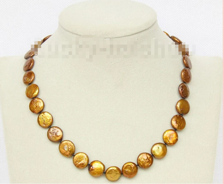 Free shipping >>>>>>luster 17" 12mm coin fastener coffee pearls necklace filled gold clasp j9498
Free shipping >>>>>>luster 17" 12mm coin fastener coffee pearls necklace filled gold clasp j9498