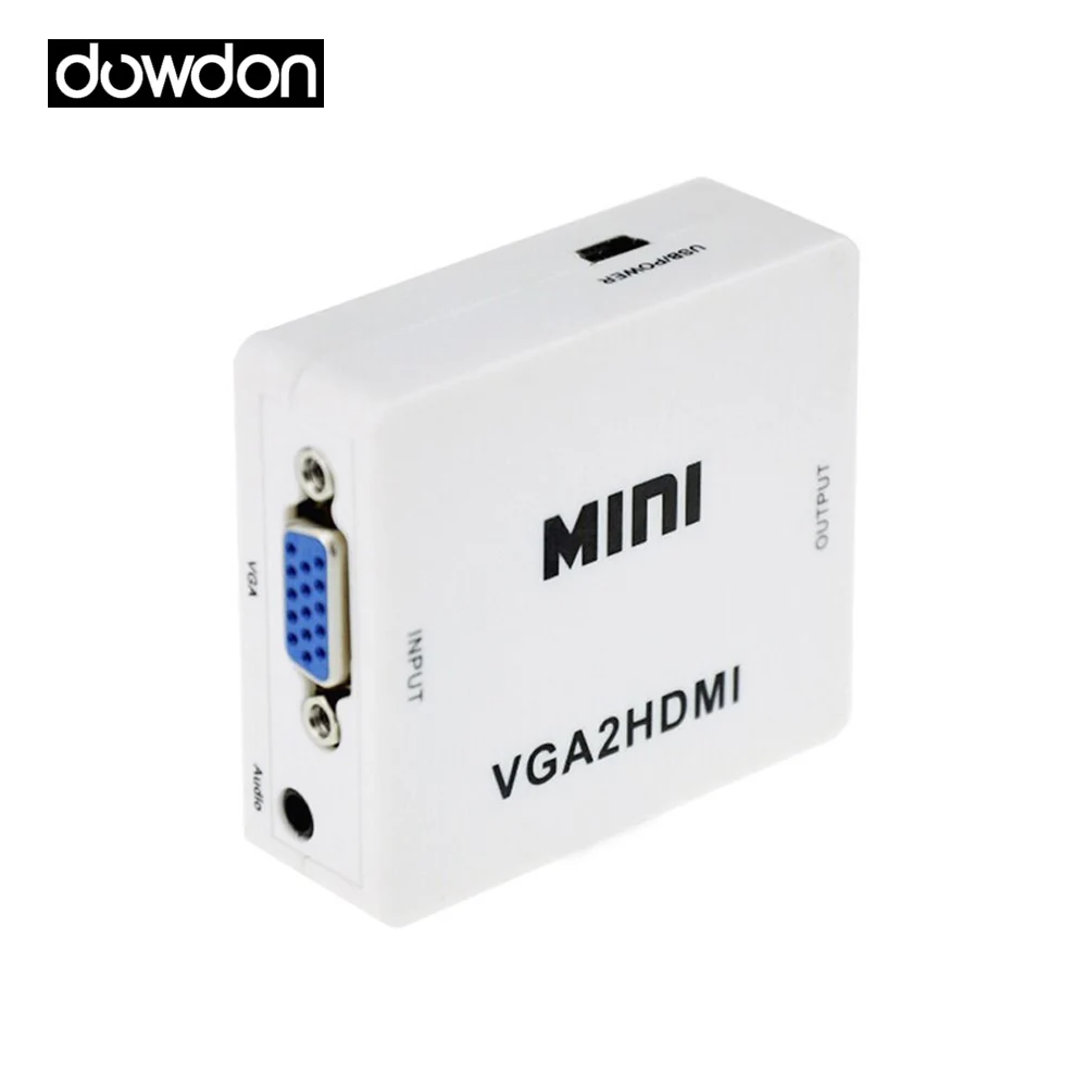 Better Mini 1080P VGA to HDMI Adapter VGA2HDMI Converter Connector With Audio for PC Laptop to HDTV Projector