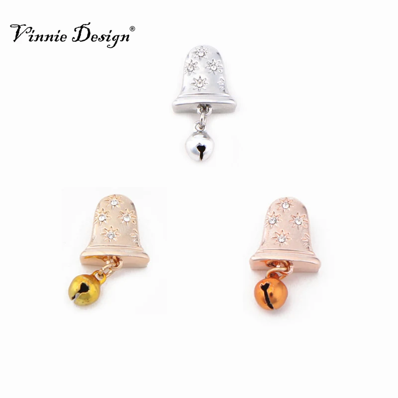 Vinnie Design Jewelry Christmas Jingle Bell Slide Charms fit on 10mm Keeper Wrap Bracelet 10pcs/lot | Украшения и аксессуары