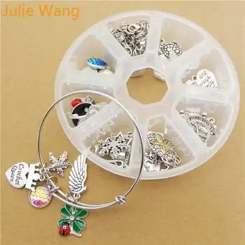 Julie Wang 77PCS/Box Multi-Style Alloy Charms Jump Rings Handmade Accessory Set Bracelet Jewelry Making Kits for Beginners
Julie Wang 77PCS/Box Multi-Style Alloy Charms Jump Rings Handmade Accessory Set Bracelet Jewelry Making Kits for Beginners
